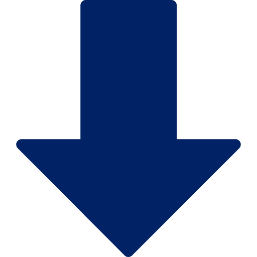Dark blue downward arrow on black background