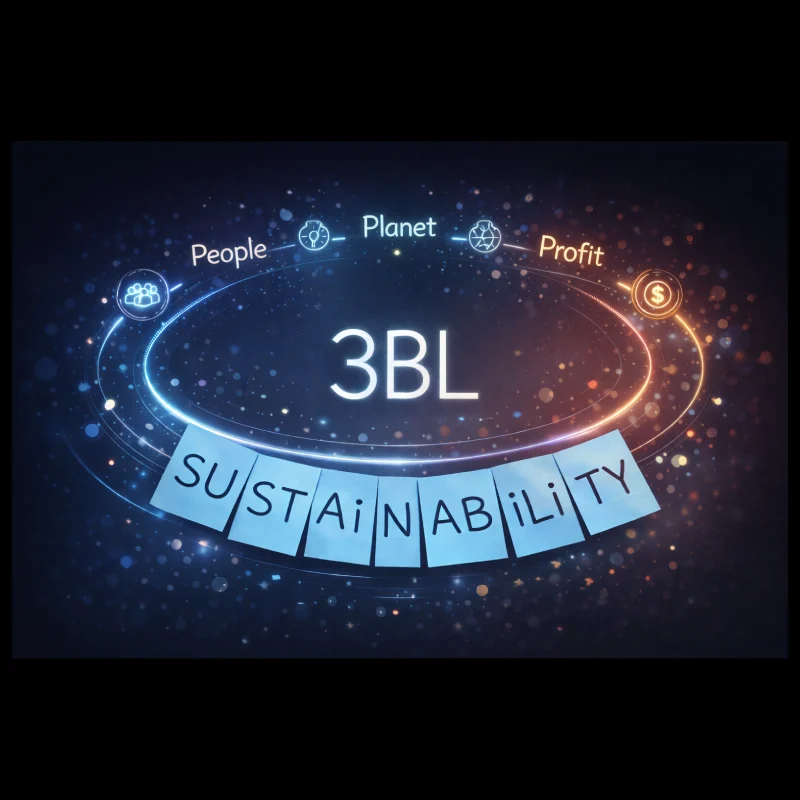 3BL sustainability graphic showing people, planet, profit